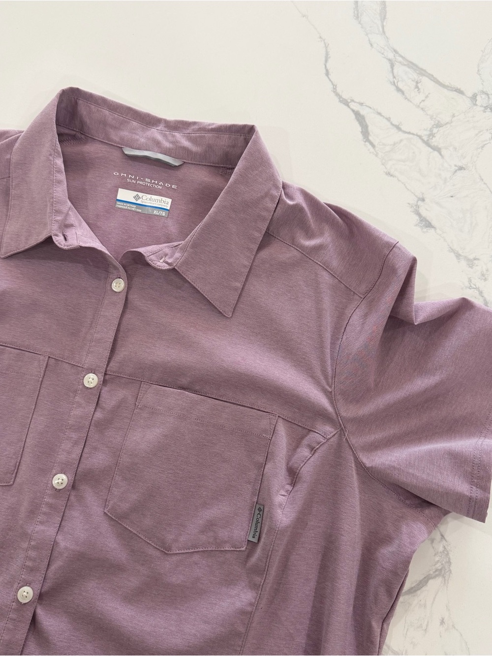 Columbia Women's XL Silver Ridge Utility Omni-Shade Short Sleeve Shirt Mauve